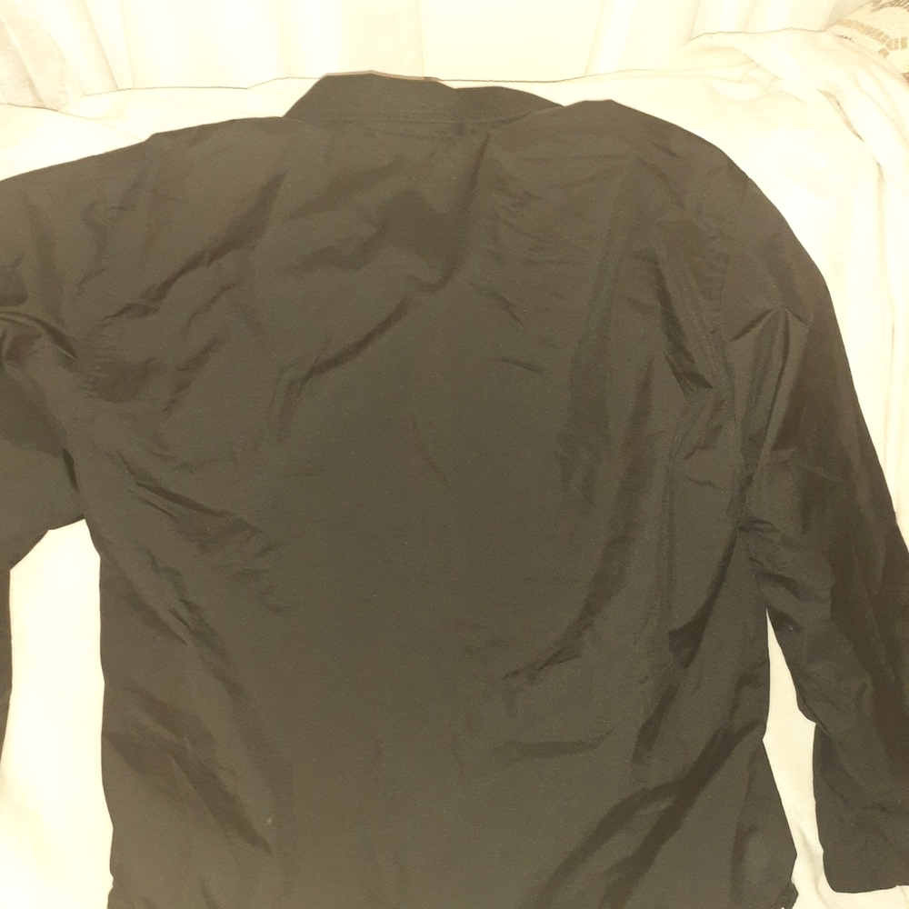 Mens Adidas Windbreaker Jacket Nylon Black Gray Size M - Picture 4 of 8